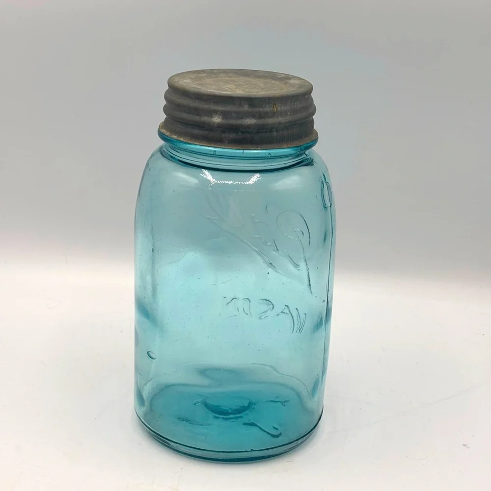 Rare 1900's Ball blue Mason qt.jar.